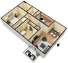 Two Bedroom One Bath